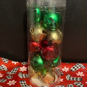 Christmas Bells Red Green Gold